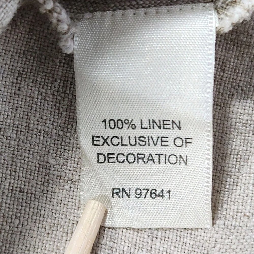 j.jill Blazer Womens Medium Linen Tan Button Down Embroidery Pockets Collared - Picture 9 of 13